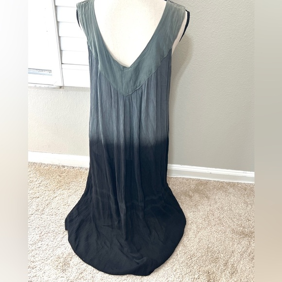 Womens Sleeveless Dress One Size Gauzy Flowy Ombré Hippie Indie Embroidered - Picture 8 of 11